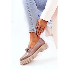 Ženske cipele naočale Kožne tamno bež boje Laura Messi 2383 1