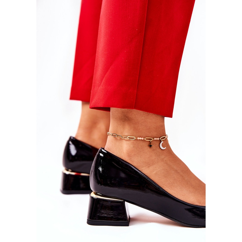 Lewski Shoes Lakirane kožne pumpe Lewski 3118 crne crno 1