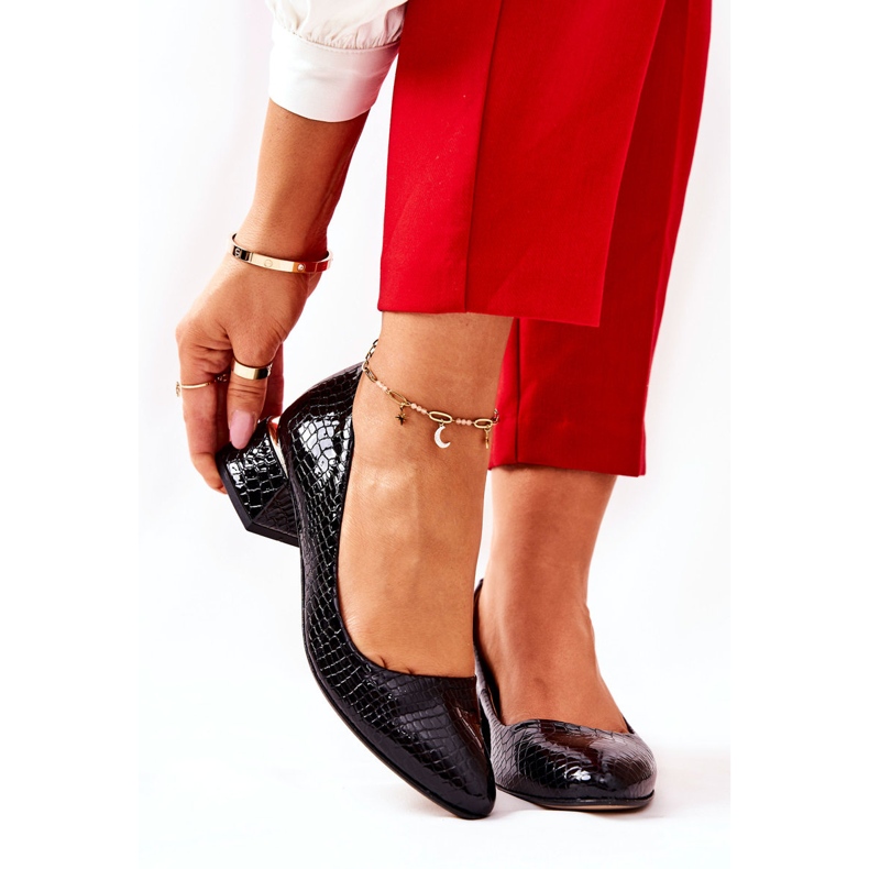 Lewski Shoes Kožne cipele od zmijske kože Lewski 3118 crne crna 2