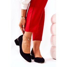 Lewski Shoes Suede pumpe Lewski 3118 crne crno 1