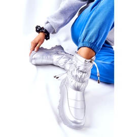 PE1 Ženske srebrne čizme Starbone sa toplim snježnim papučama srebro 2