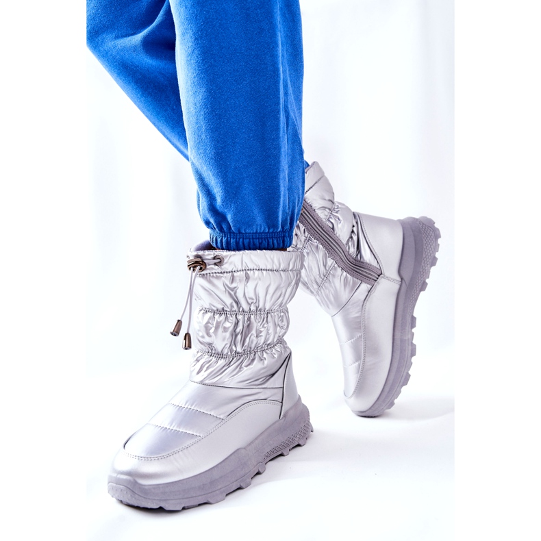 PE1 Ženske srebrne čizme Starbone sa toplim snježnim papučama srebro 4