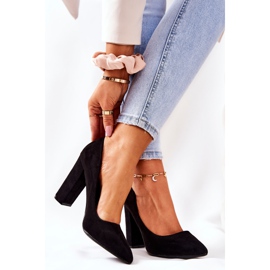 WS1 Suede pumpe na crnom Valoris baru crna 1