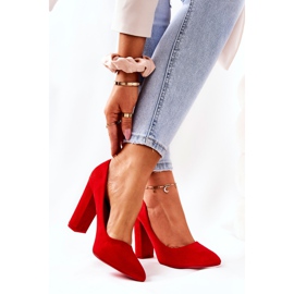 WS1 Suede pumpe na crvenom Valoris baru crvena 2