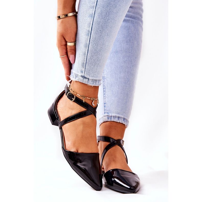 WS1 Patentirane crne Giovanna cipele na niske pete crna 2