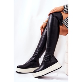 PG2 Visoke čizme na crnoj Nellie platformi crna 1