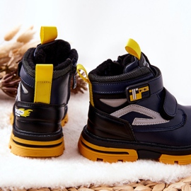 PJ2 Dječje tople čizme s čičak tamnoplavim Fruzio tamnoplava 2