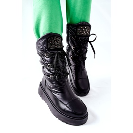 S.Barski Ženske crne tople čizme za snijeg Chardonnay crno 3