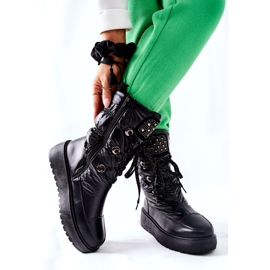 S.Barski Ženske crne tople čizme za snijeg Chardonnay crno 5