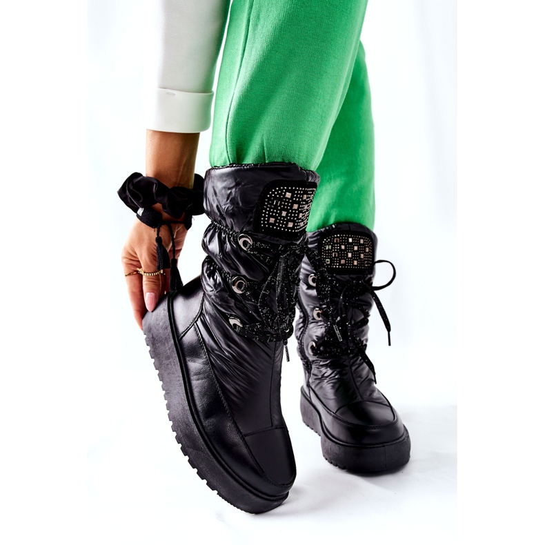 S.Barski Ženske crne tople čizme za snijeg Chardonnay crna 6