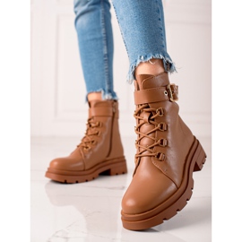 Sixth Sense Elegantni traperi s kopčom smeđa 2