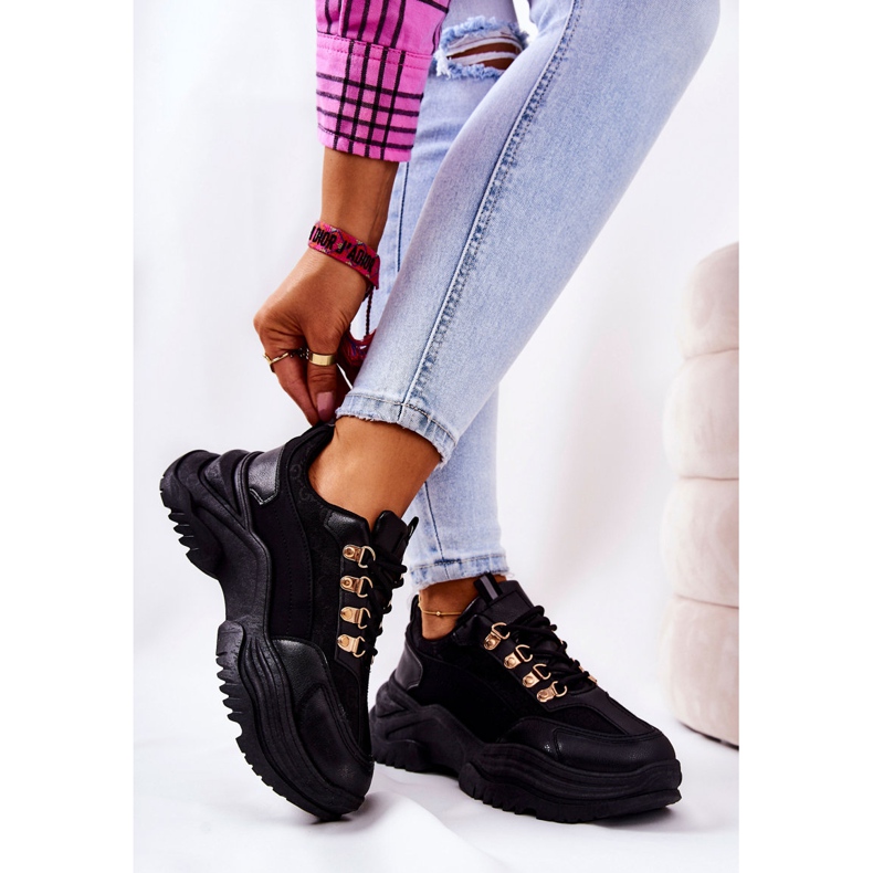 PM1 Sportske cipele na platformi Black Flynn crno 2