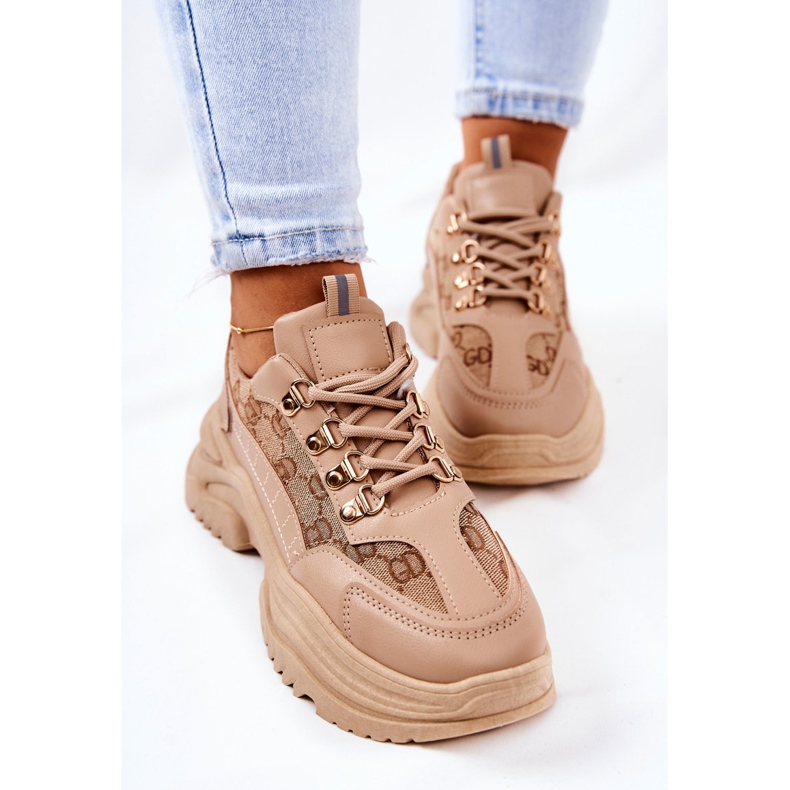 PM1 Sportske cipele na bež Flynn platformi 2