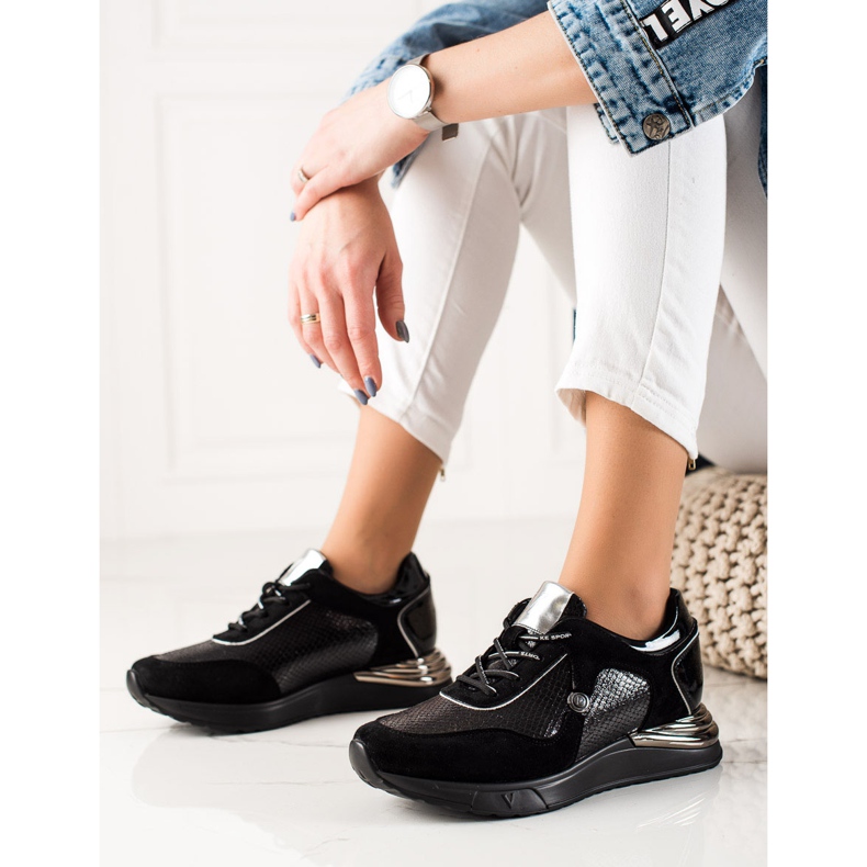 Svjetlucave tenisice VINCEZA crna 1