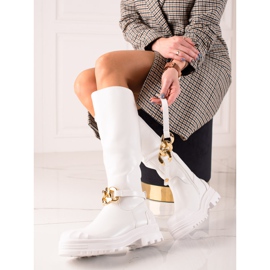 Diamantique Čizme s modnim ornamentom bijela 1