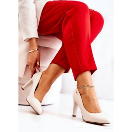 Ženske pumpice na petu Sergio Leone svijetlobež Campbell 2