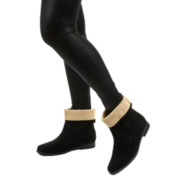 Islevine crne čizme nalik na antilop crno 3