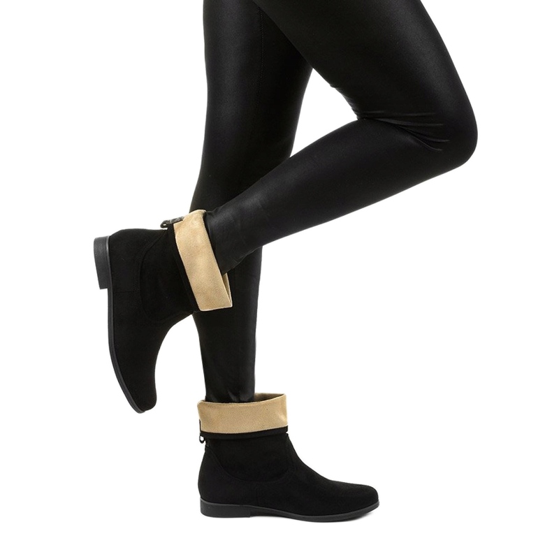 Islevine crne čizme nalik na antilop crno 2