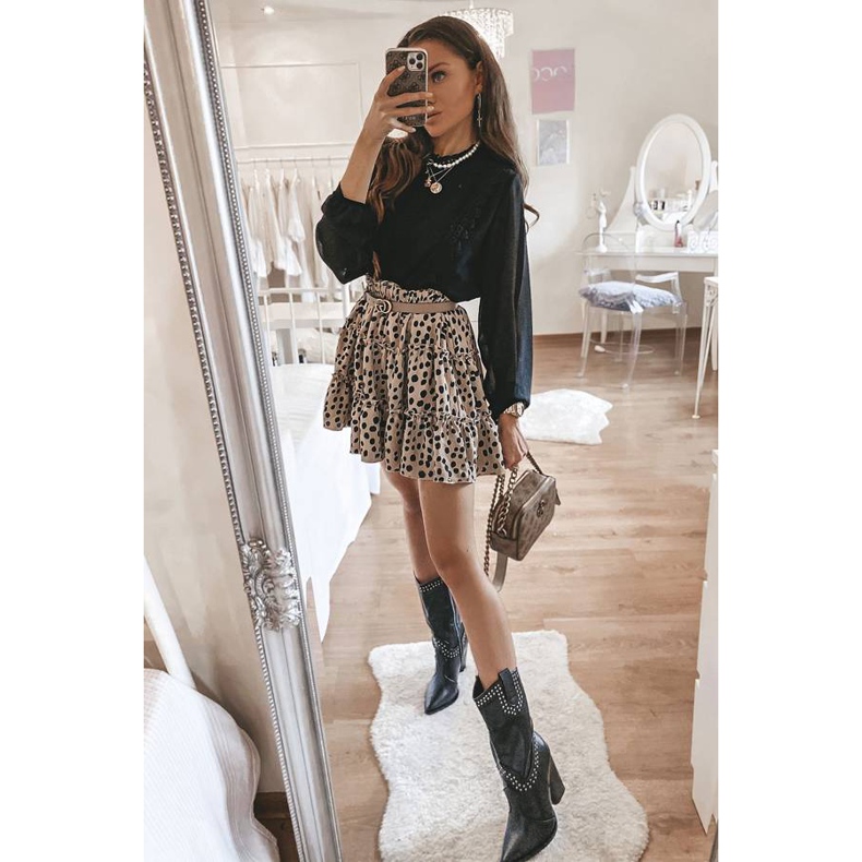 BM Crne kaubojske čizme s ukrašenim gornjim dijelom Bora crno 2