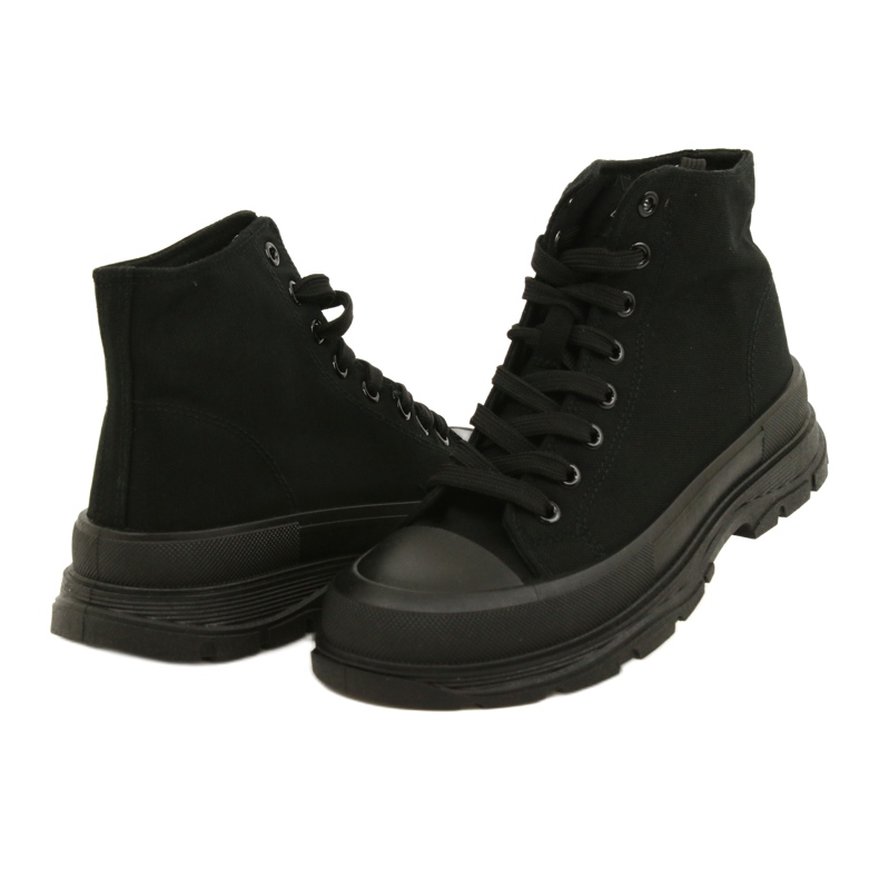 News Crne visoke tenisice na platformu 21SP02-1050 crna 4