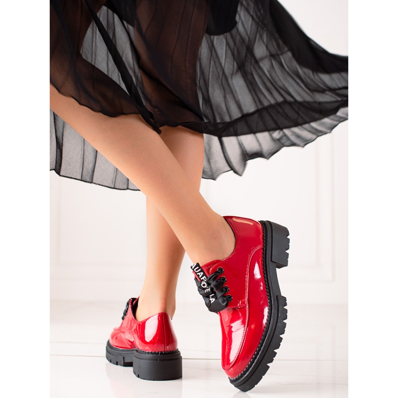 La.Fi Modne cipele na vezanje crvena 2