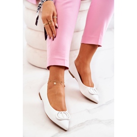 PS1 Kožne balerine u špic bijeloj Rachelle bijela 1
