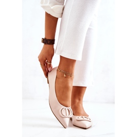 PS1 Kožna balerina u špicu J. Beżowe Rachelle bež 2