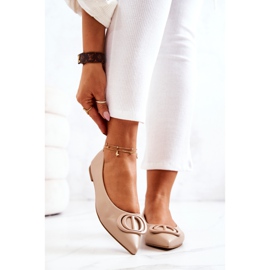 PS1 Kožna balerina u špic bež Rachelle 2