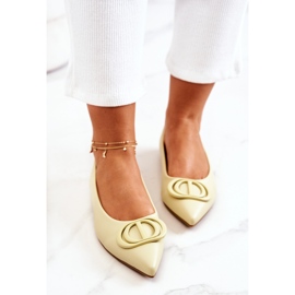 PS1 Kožne balerine u Rachelleinom svijetlozelenom špicu zelena žuta boja 1