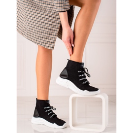 TRENDI Lagane tenisice od tekstila crno 2