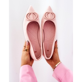 PS1 Suede balerinke u špic svijetloružičastoj boji Neriso ružičasta 1