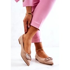 PS1 Suede balerinke u špic bež Neriso 2