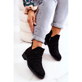 PS1 Ažurne naborane čizme Black Cynthia crno 2