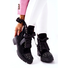 Lewski Shoes Čizme od antilopa Workery Lewski Cipele vezane 3069 Crna 3