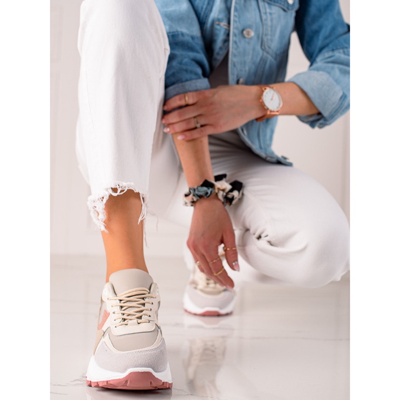 Sweet Shoes Modne tenisice bež crna 2