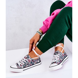 FS2 Niske tenisice sa zelenim cvjetovima Desiree zelena 1