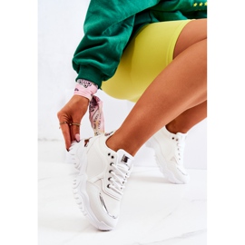 FS2 Tenisice na platformi Bijela Sallie srebro 1