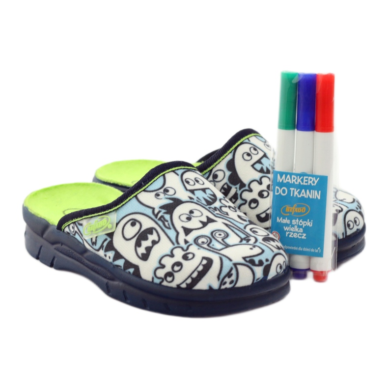 Befado dječje cipele za bojanje papuče bijela mornarsko plava plava 5