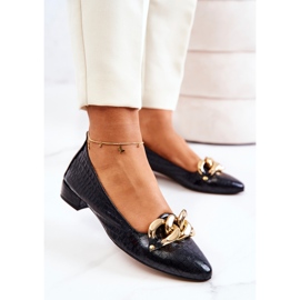 PA2 Kožne cipele sa zmijom crne Elissabeth crno 1