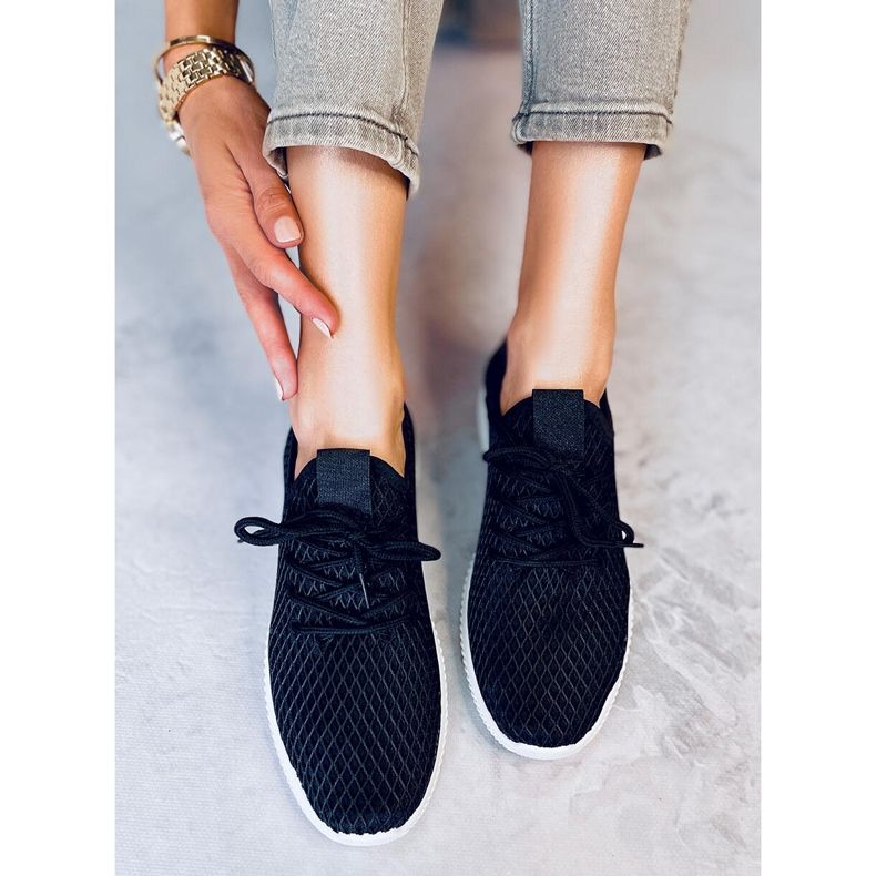 Utto Black socks sportske cipele crna 1