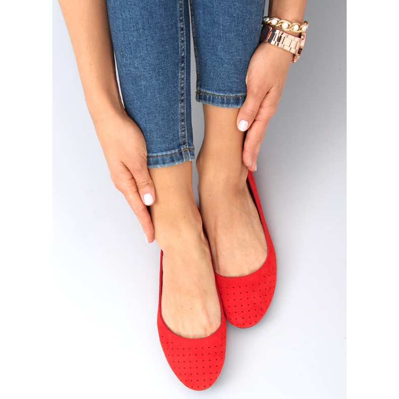 Ažurne balerine Ameli Red crvena 1