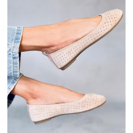 Ažurne balerine Ameli Bež 1