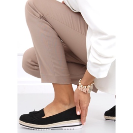 Ženske loaferice, espadrile Hilma Black crna 2