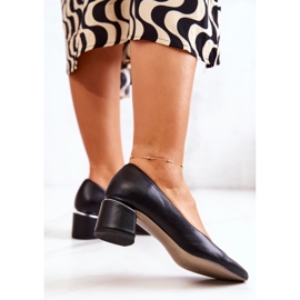 Kožne pumpice na prstima u špic crnoj Marilyn 1