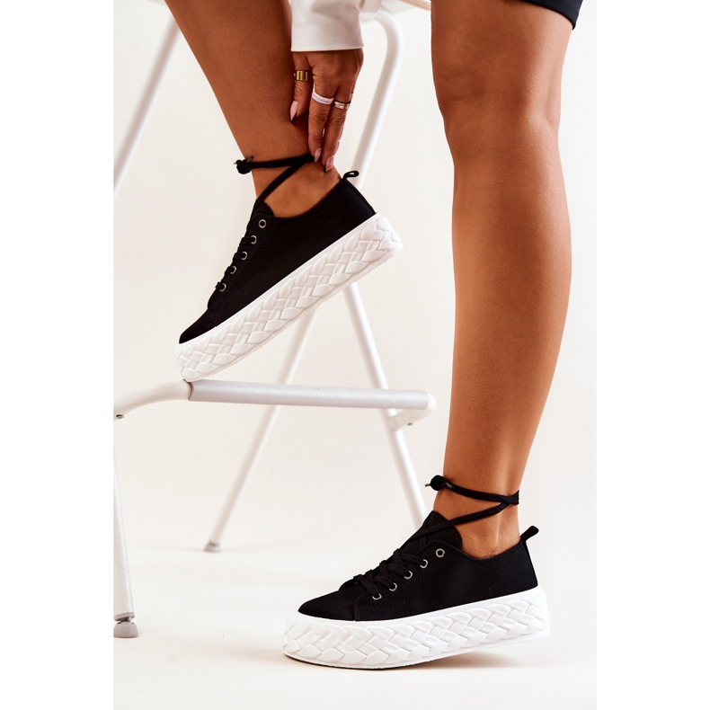 PS1 Tenisice na masivnoj crno-bijeloj platformi Suzane 2