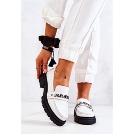 PL5 Kožne mokasinke Letters La.Fi Bijela Jenefer 2