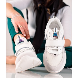 TRENDI Sportske tenisice s čičak trakom siva 2