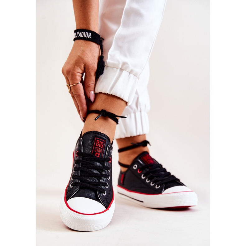 Kožne tenisice Big Star JJ274129 Crne crna 1