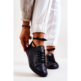 Kožne tenisice Big Star JJ274312 Crne crno 2