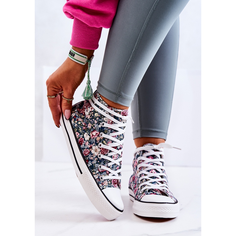 FS2 Visoke tenisice sa zelenim Nollie cvjetovima višebojan zelena 1